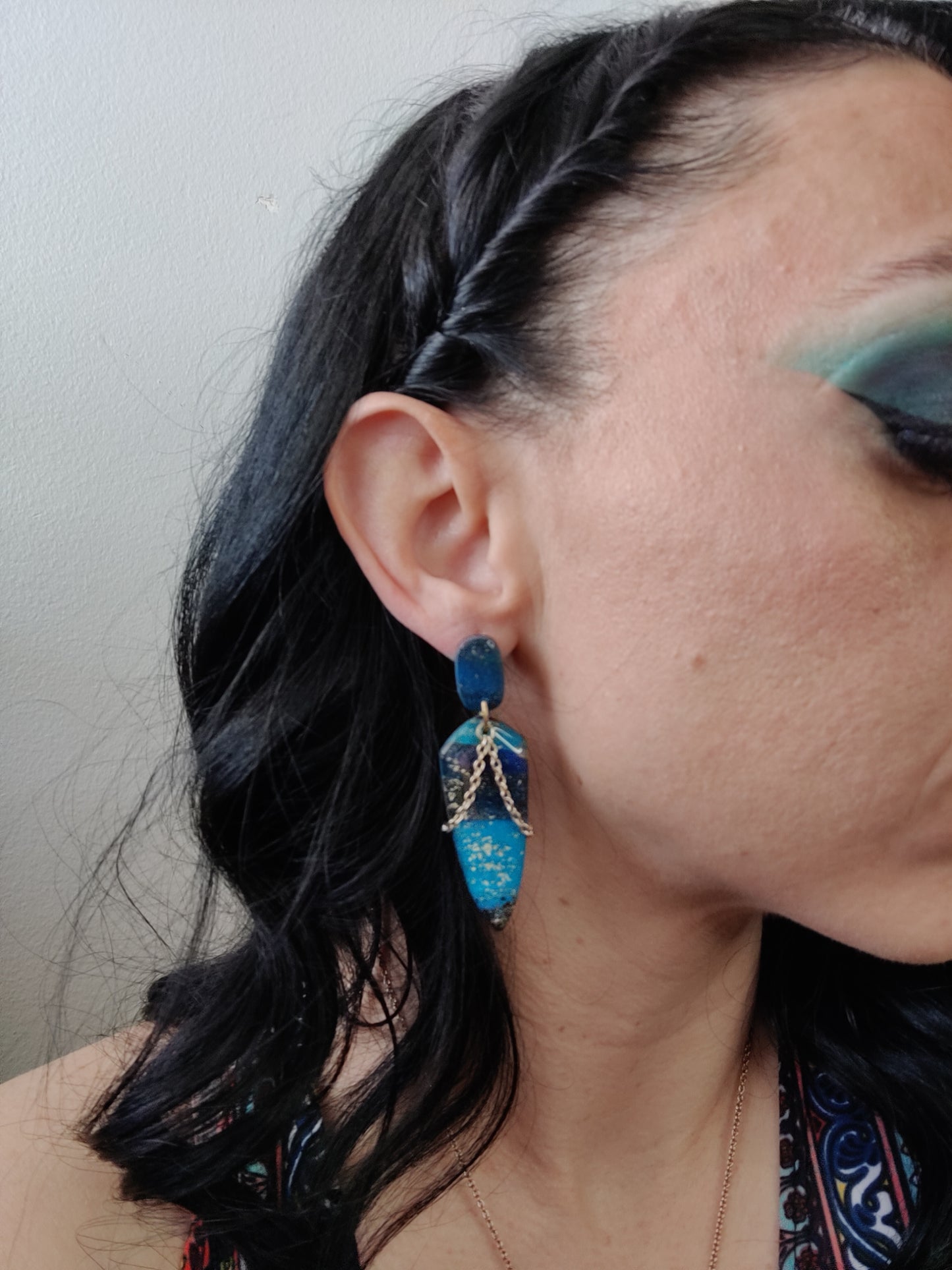 Lapis Lazuli Dagger Earrings