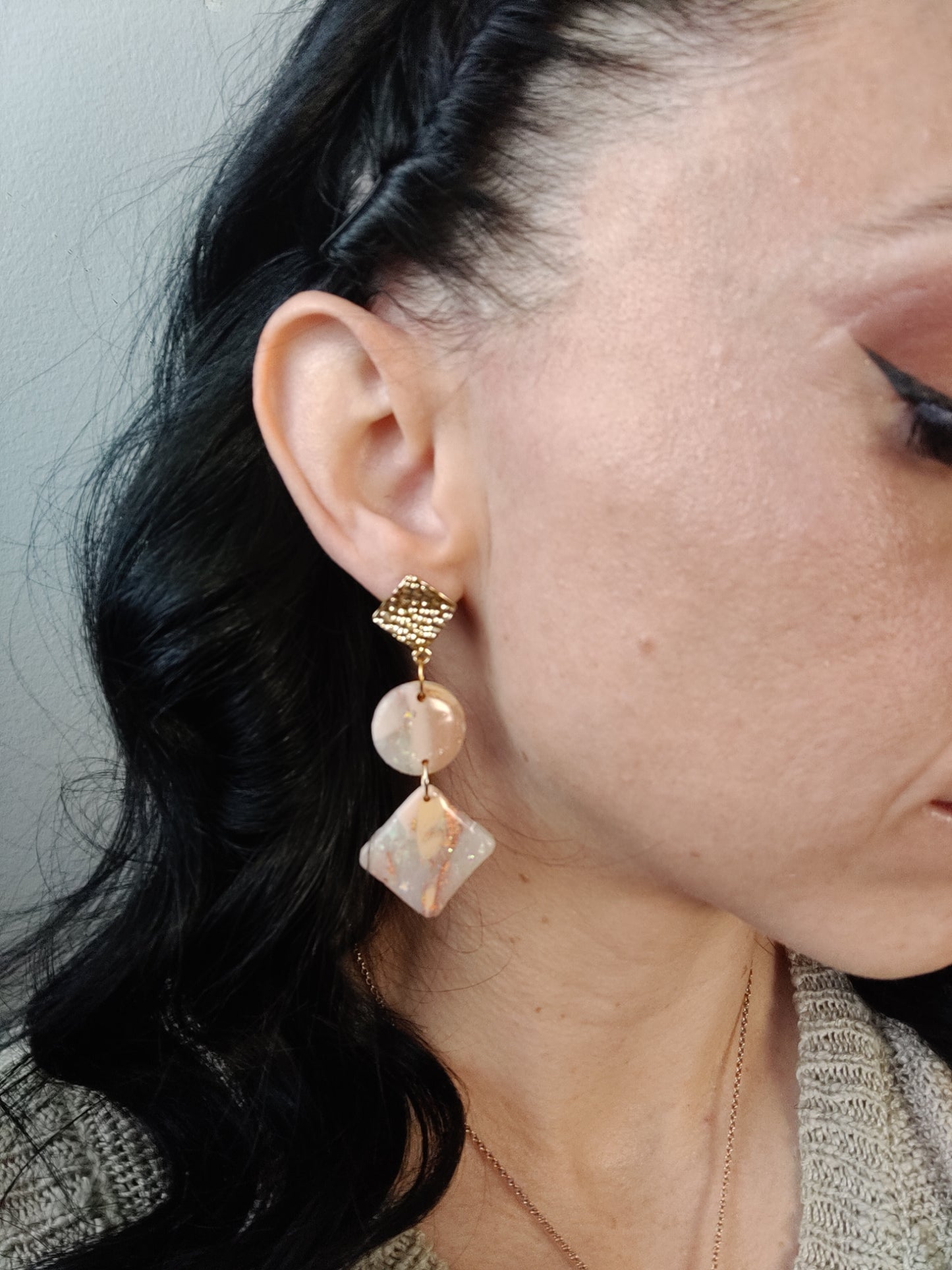 Peaches & Cream Dangle Earrings