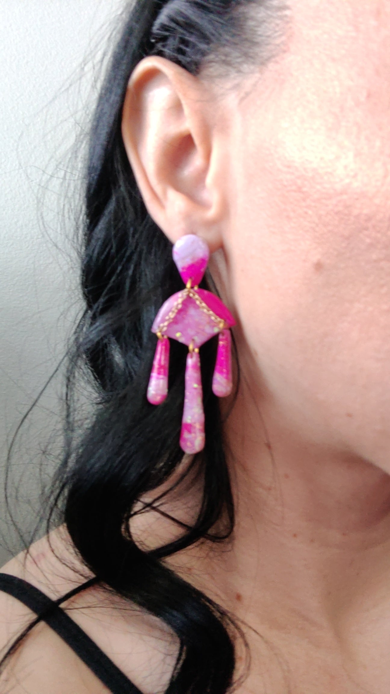 Cotton Candy Dream Dangle Earrings